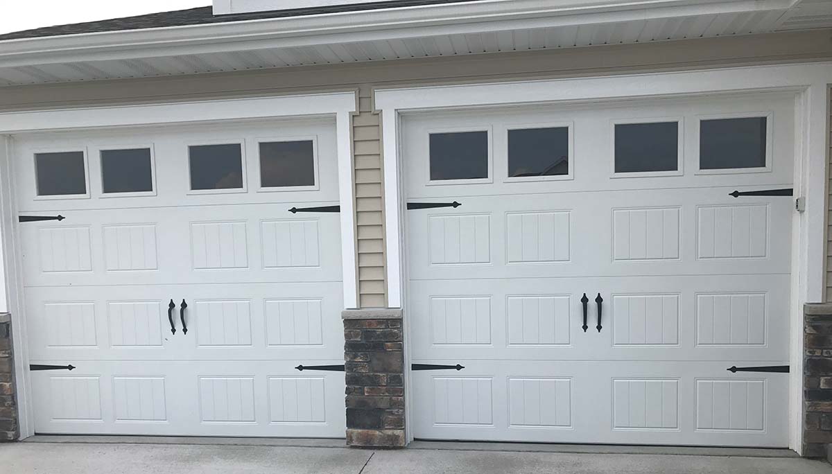 upscale two car garage doors